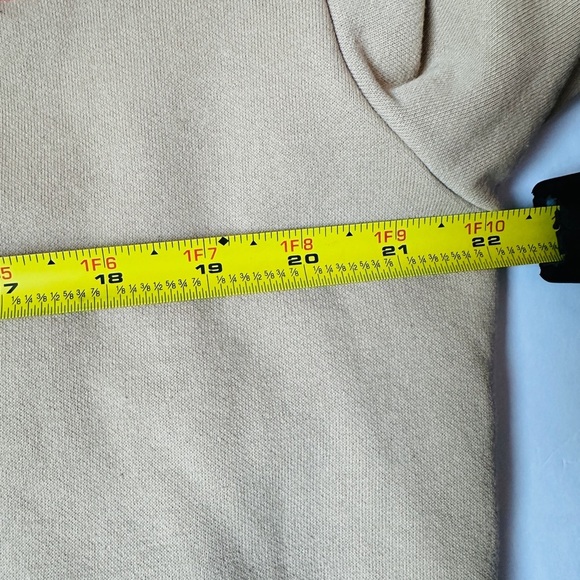 H&M Divided Men Hoodie NASA Printed Beige Sz Small Pullover kangaroo pocket - Picture 3 of 10